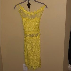 Yellow mini dress